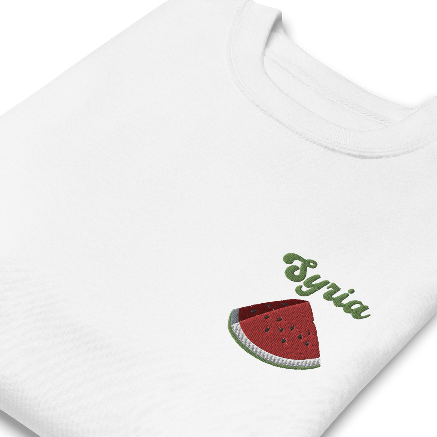 Syria Watermelon Embroidered Unisex Sweatshirt π