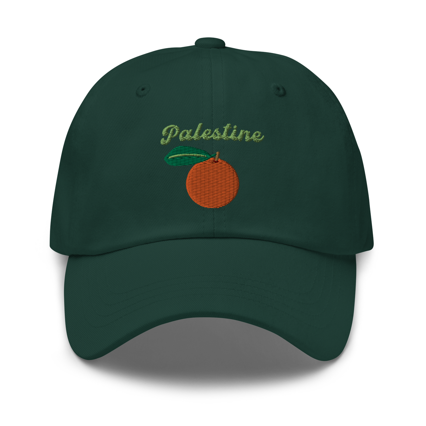 Palestine Orange Embroidered Dad Hat