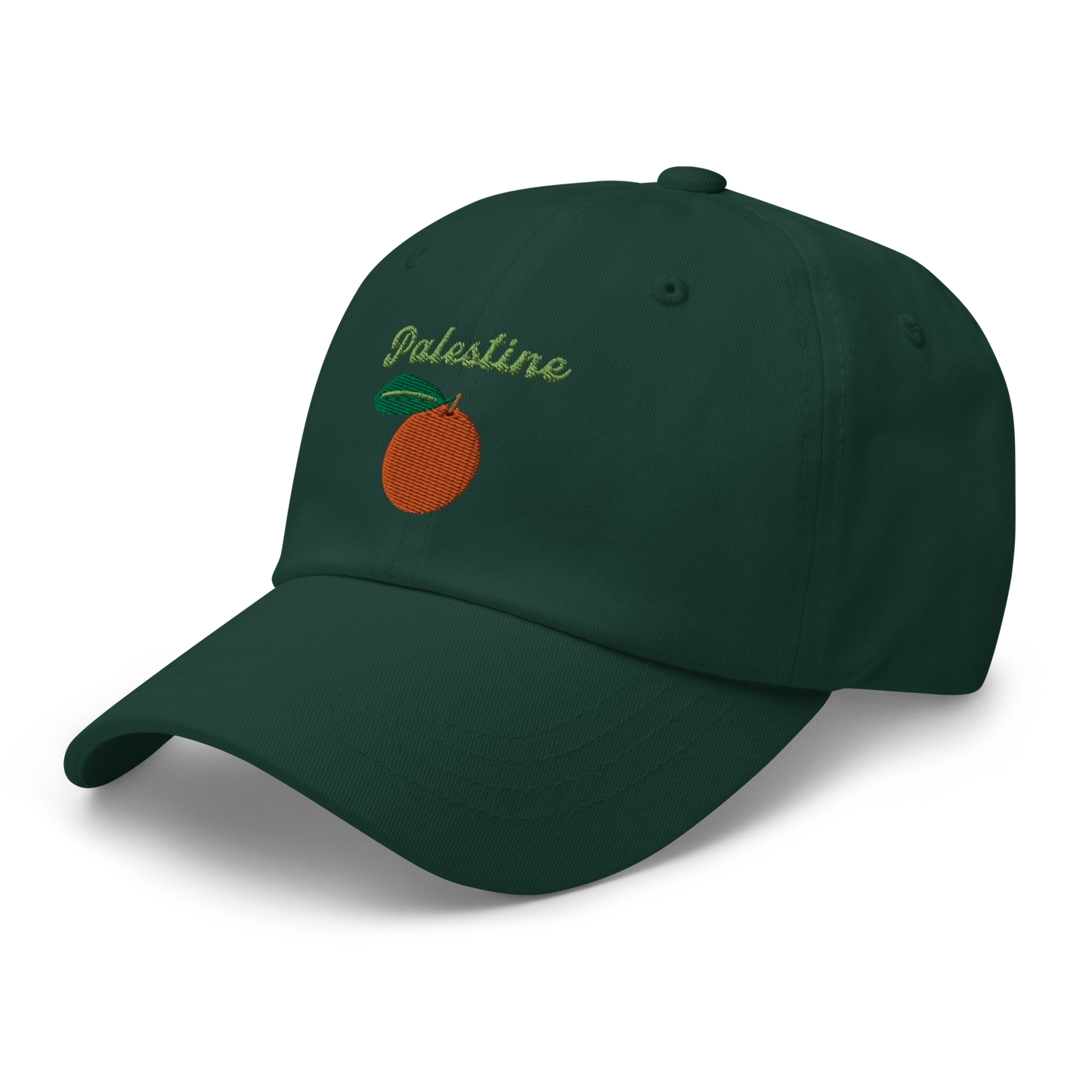 Palestine Orange Embroidered Dad Hat