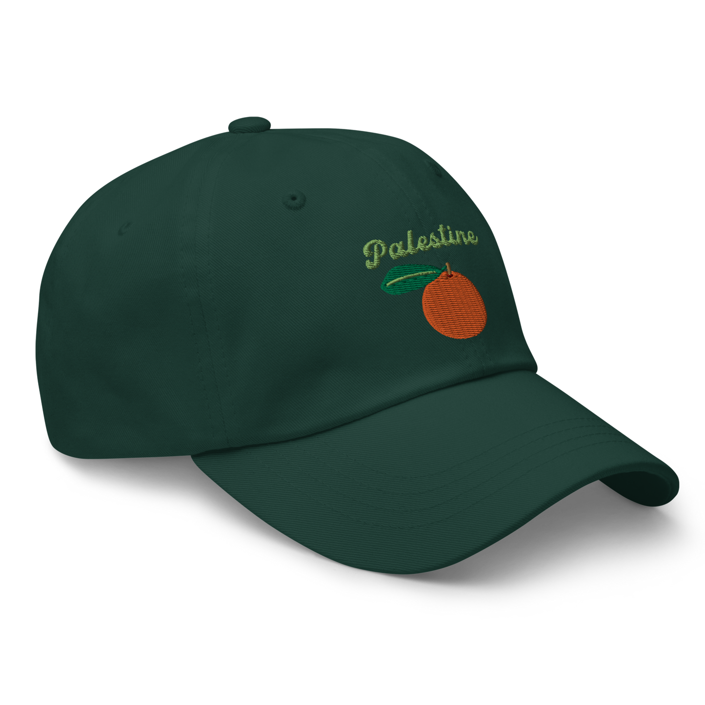 Palestine Orange Embroidered Dad Hat