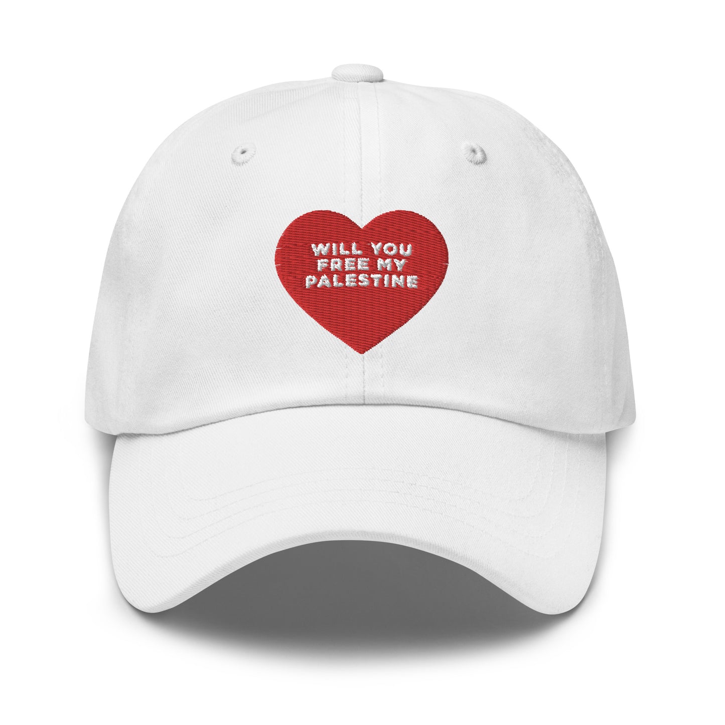 Will You Free My Palestine Embroidered Dad Hat