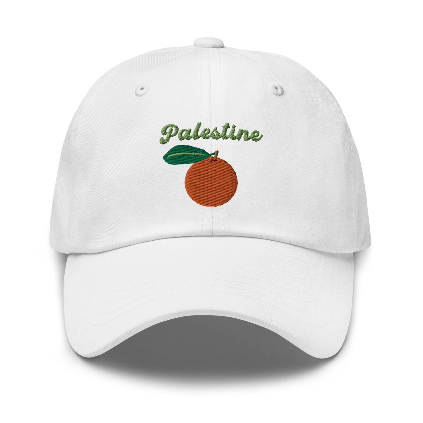 Palestine Orange Embroidered Dad Hat