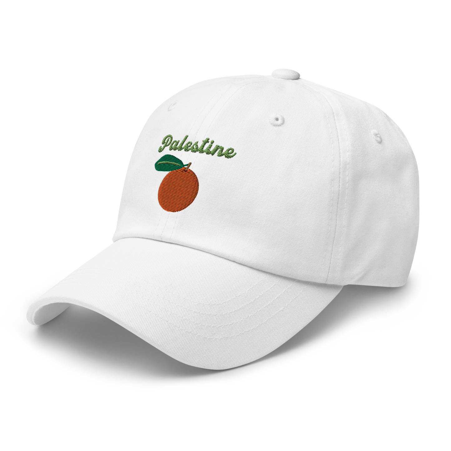 Palestine Orange Embroidered Dad Hat