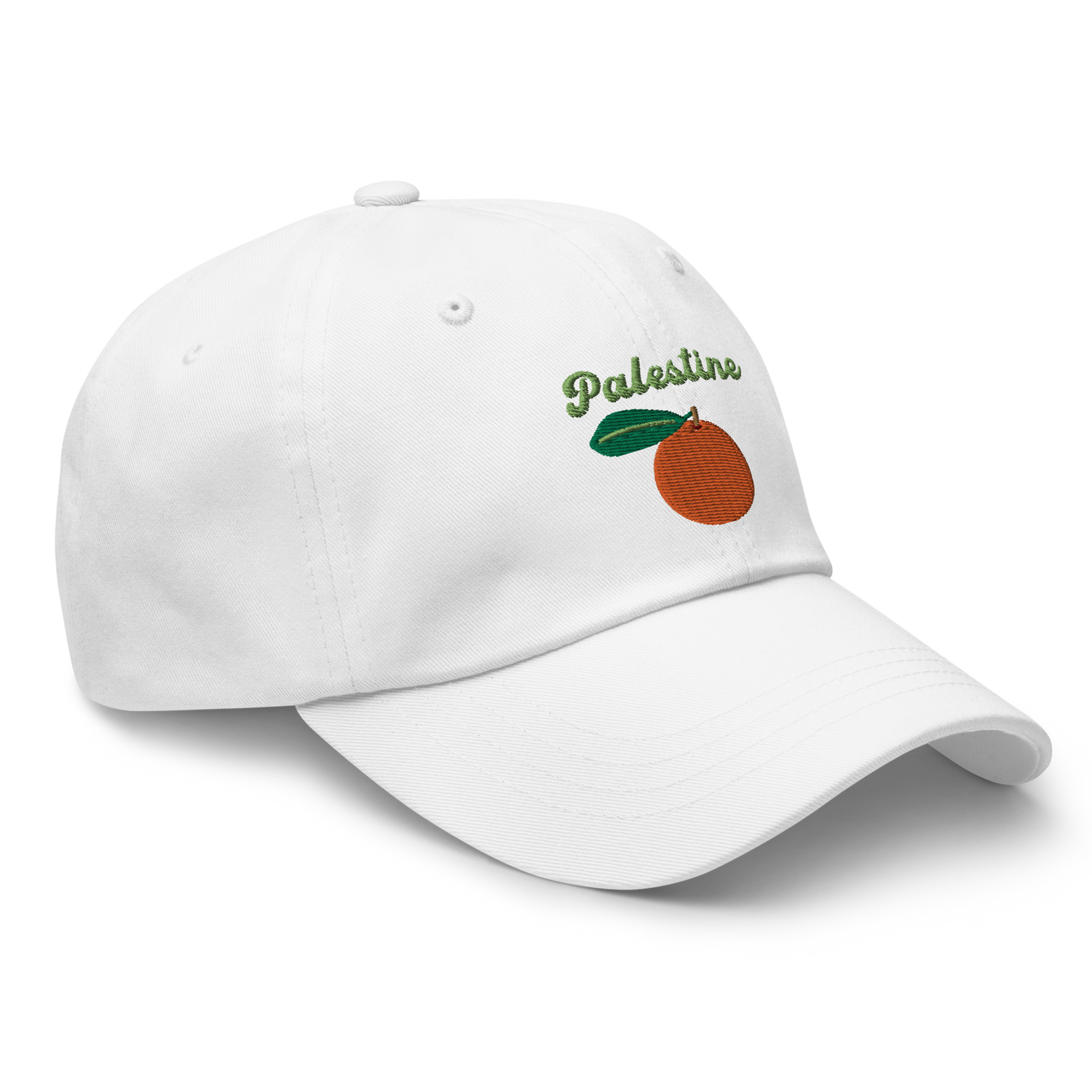 Palestine Orange Embroidered Dad Hat