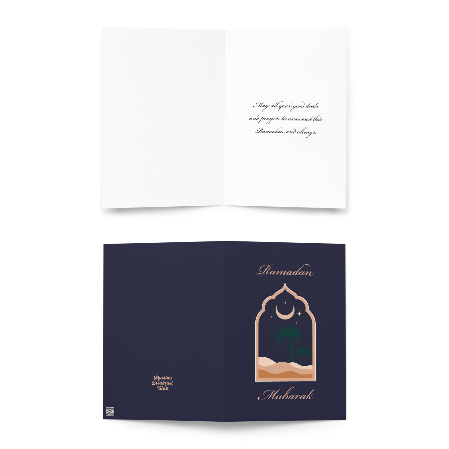 Ramadan Mubarak Card - Navy