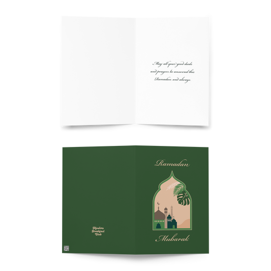 Ramadan Mubarak Card - Green