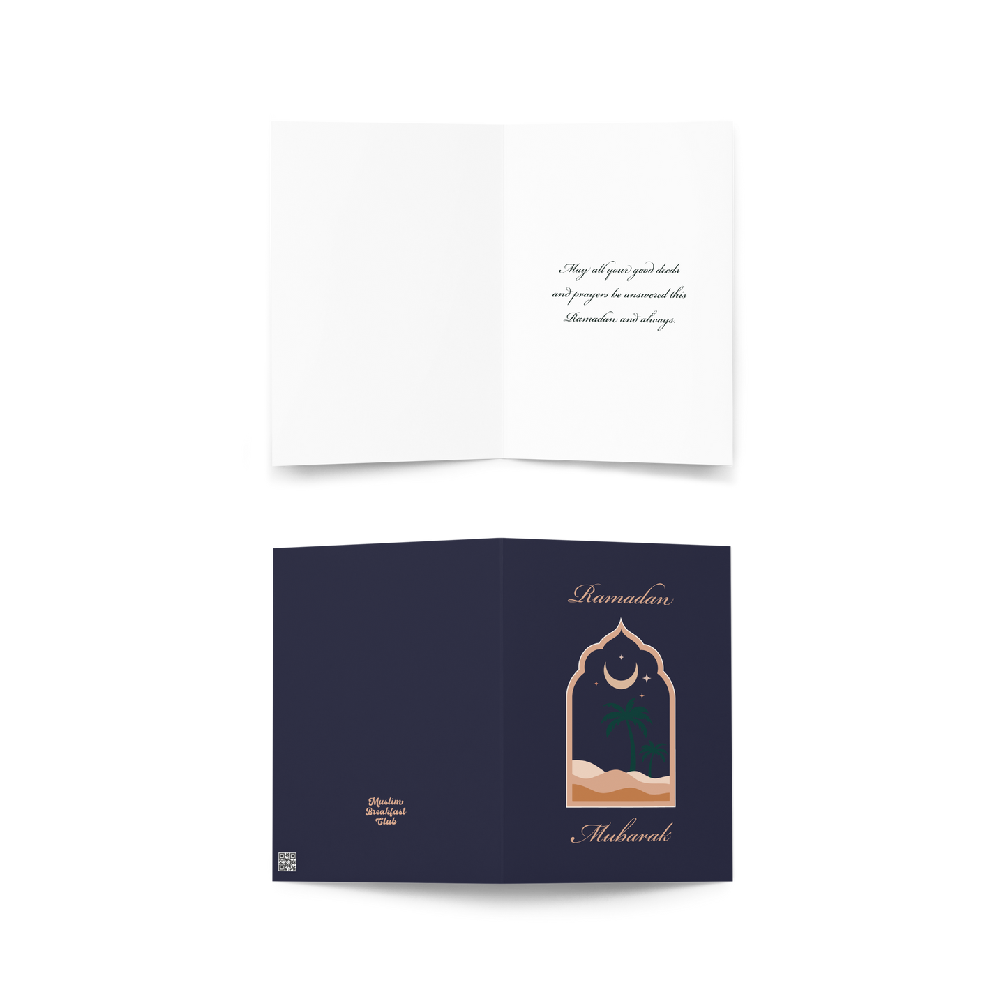 Ramadan Mubarak Card - Navy