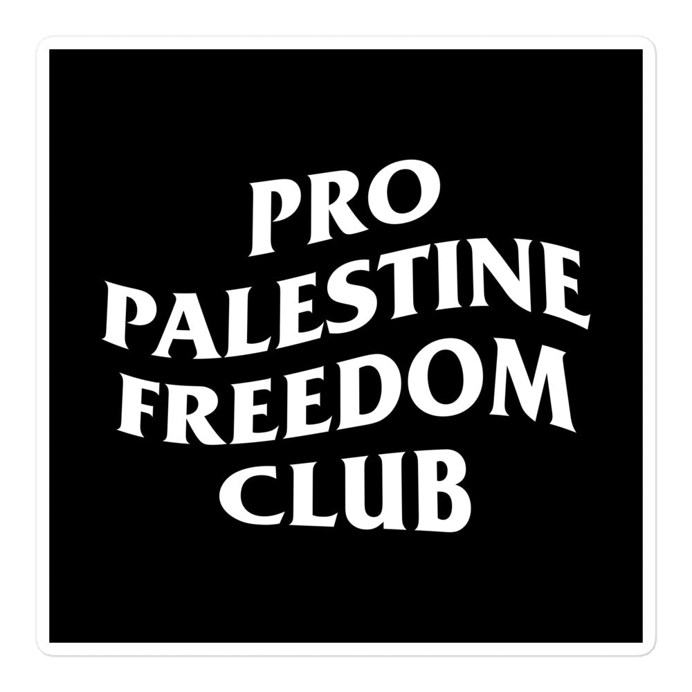 Pro Palestine Freedom Club Sticker