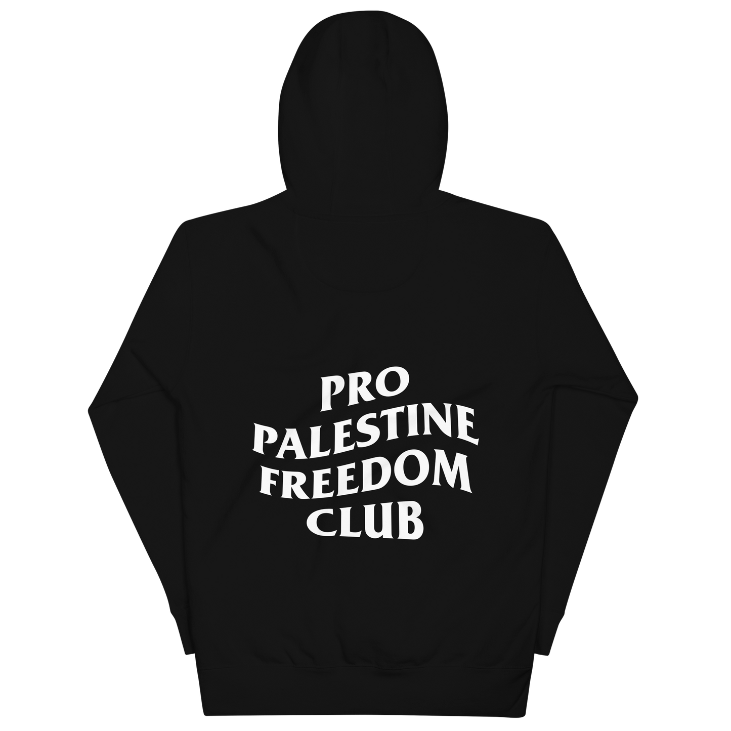 Pro Palestine Freedom Club Embroidered Unisex Hoodie with Back Print