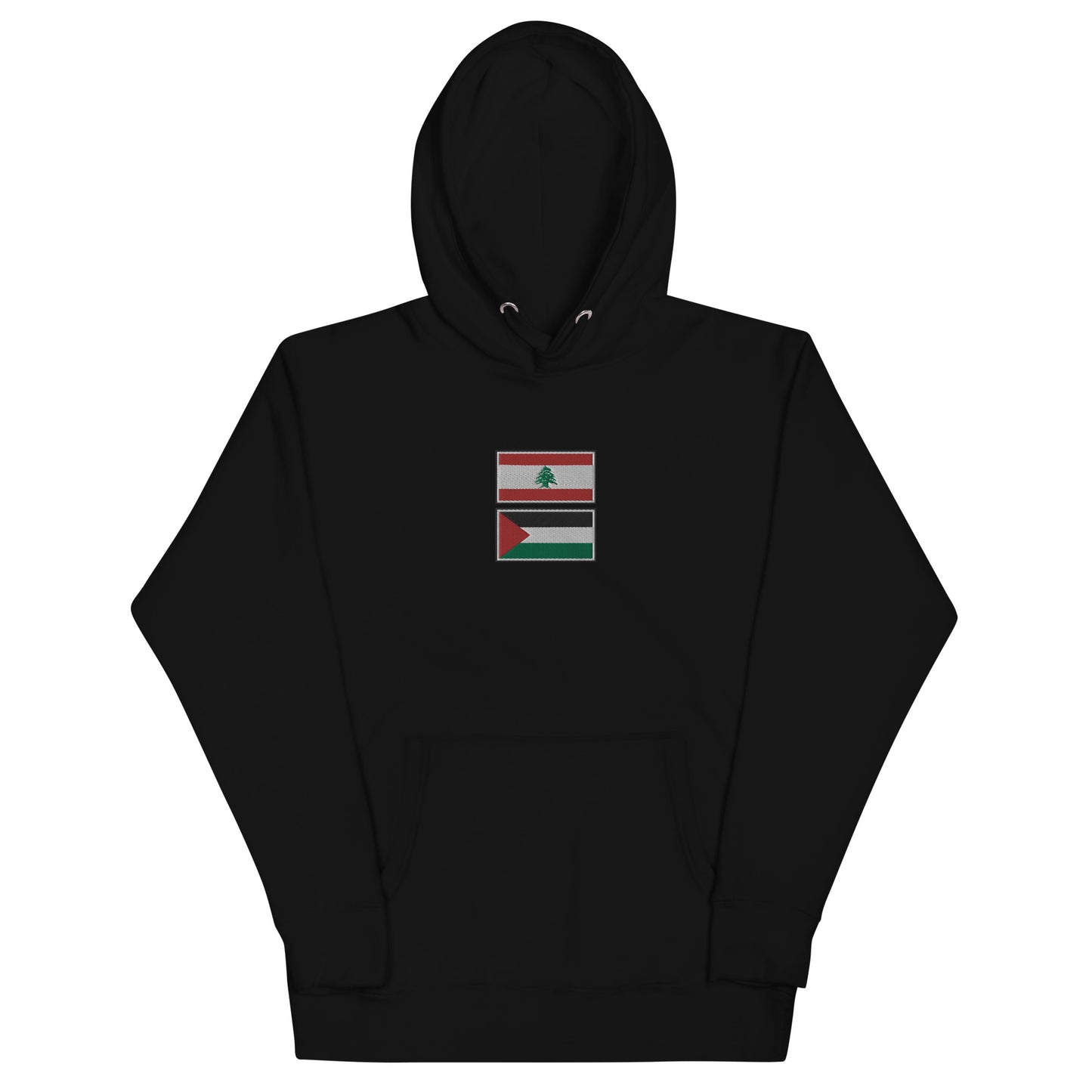 Lebanon x Palestine Embroidered Unisex Hoodie