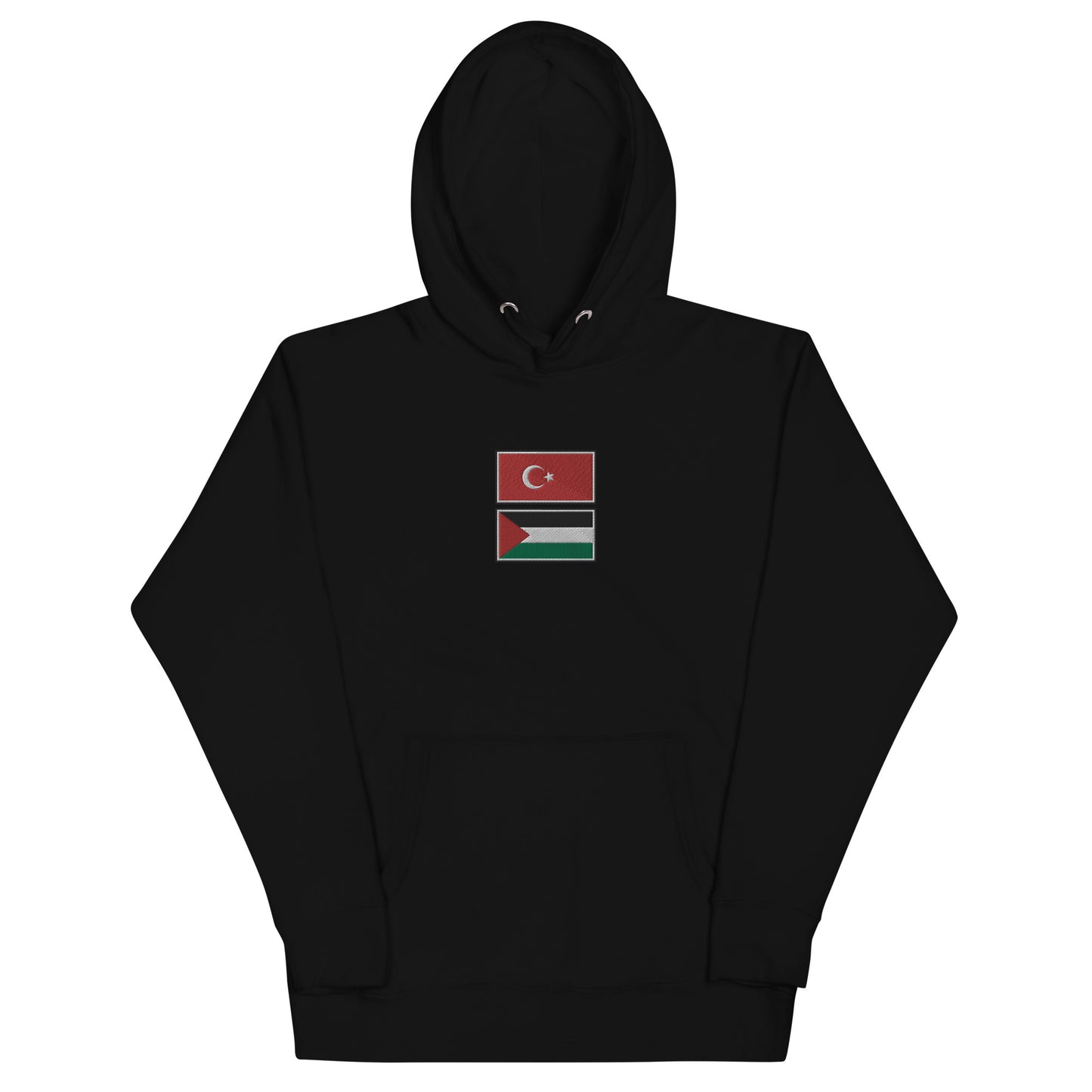 Türkiye x Palestine Embroidered Unisex Hoodie