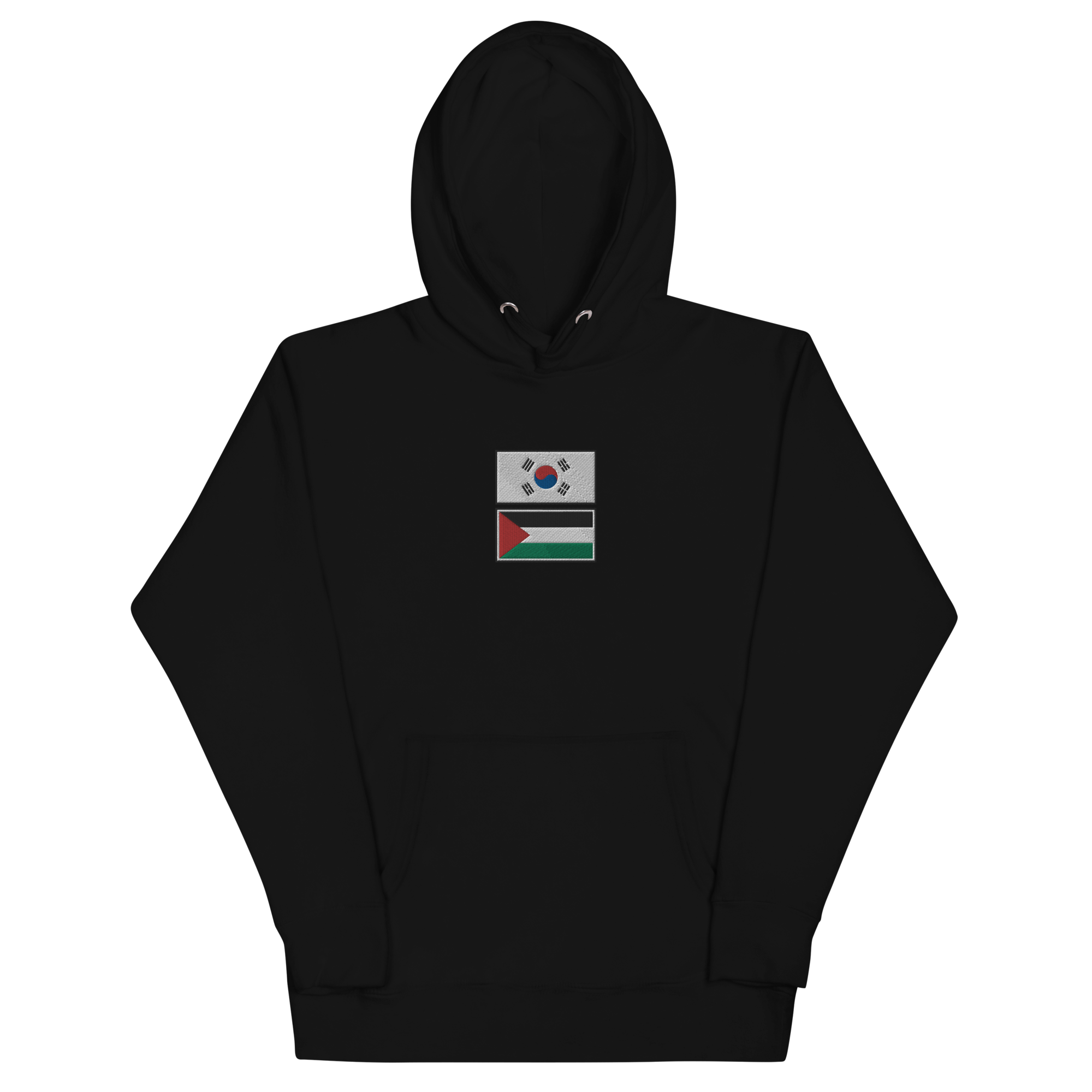 South Korea x Palestine Embroidered Unisex Hoodie Muslim