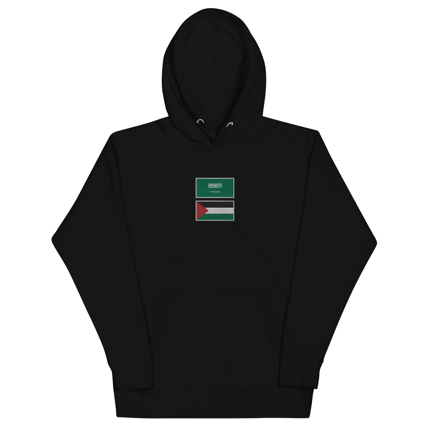 Saudi x Palestine Embroidered Unisex Hoodie