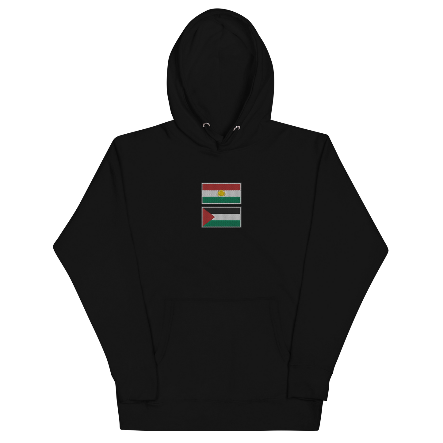 Kurdistan x Palestine Embroidered Unisex Hoodie