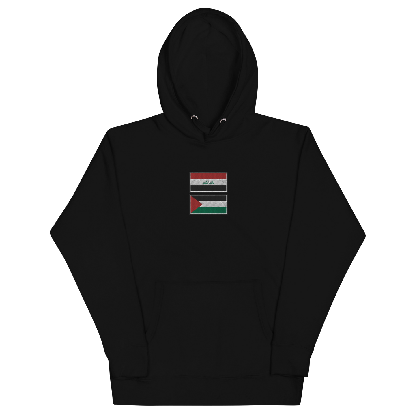 Iraq x Palestine Embroidered Unisex Hoodie