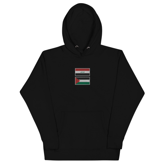 Iraq x Palestine Embroidered Unisex Hoodie