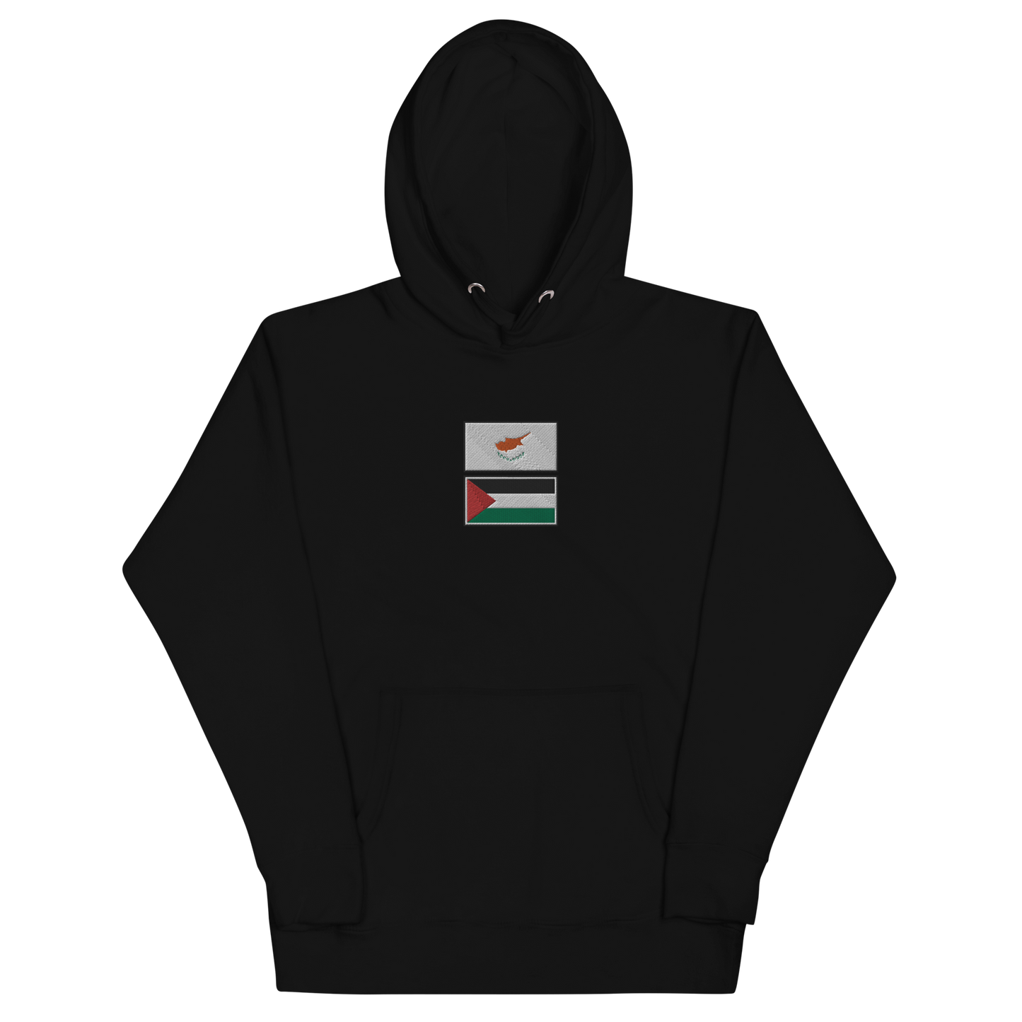 Cyprus x Palestine Embroidered Unisex Hoodie