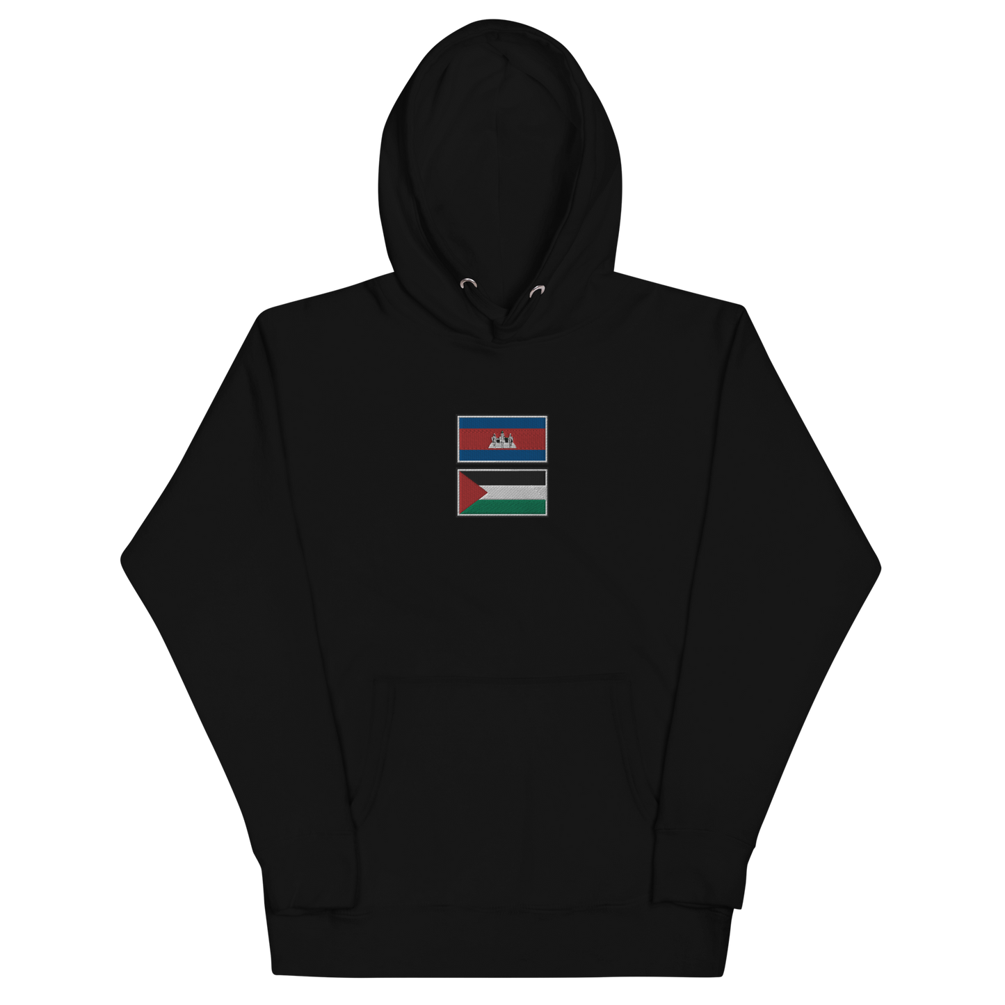 Cambodia x Palestine Embroidered Unisex Hoodie