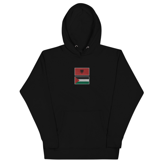 Albania x Palestine Embroidered Unisex Hoodie