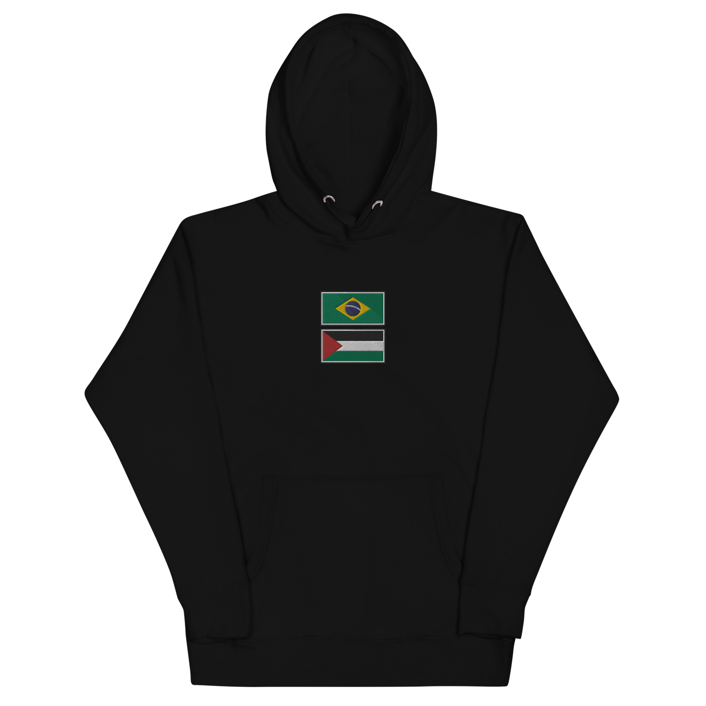 Brazil x Palestine Embroidered Unisex Hoodie