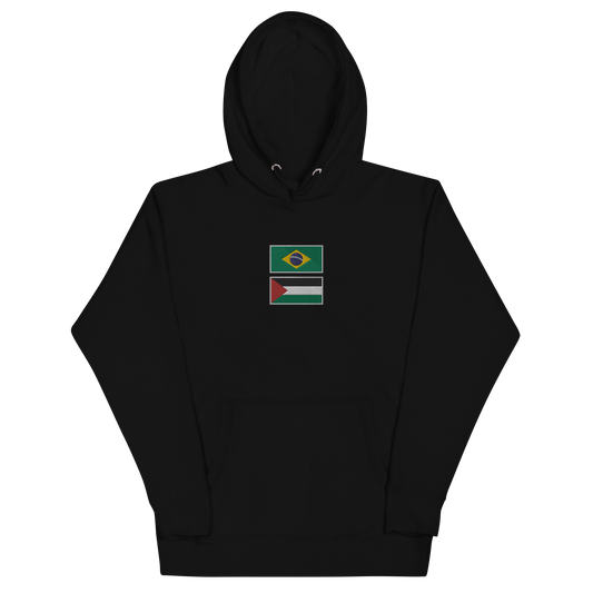 Brazil x Palestine Embroidered Unisex Hoodie