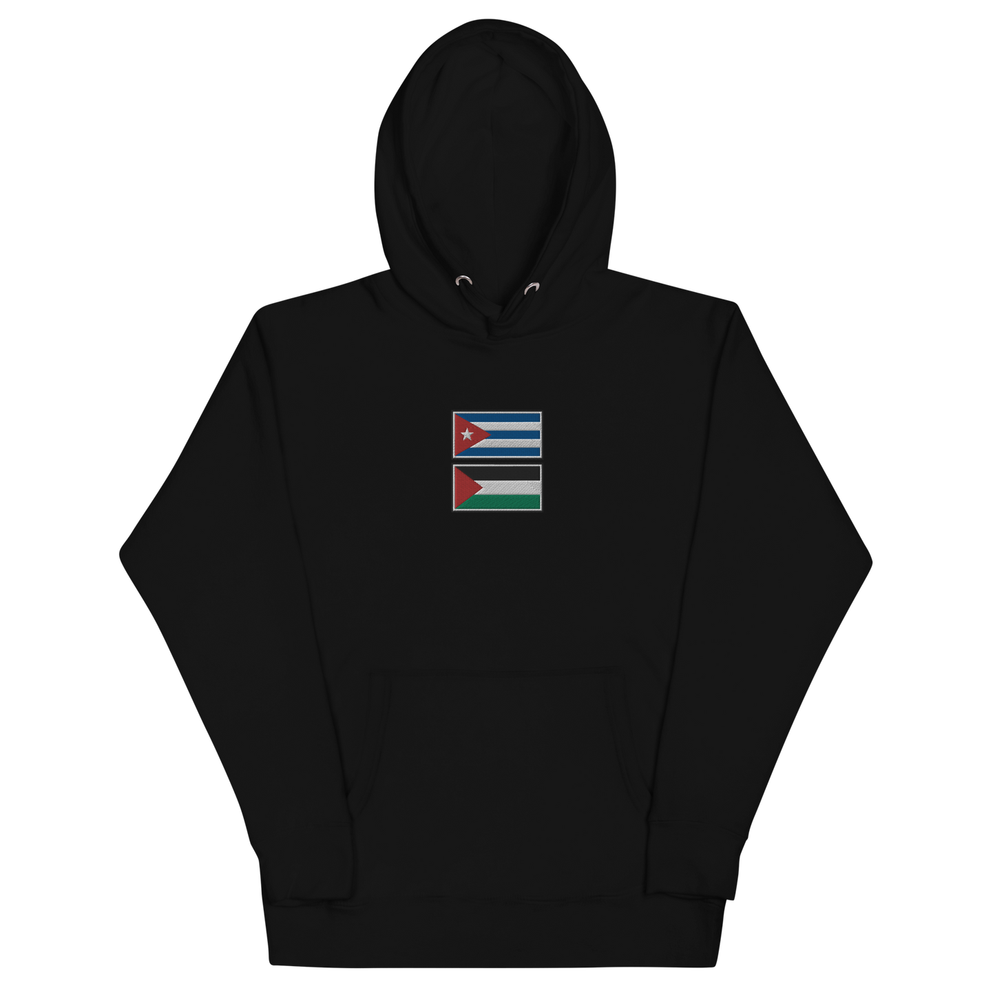 Cuba x Palestine Embroidered Unisex Hoodie