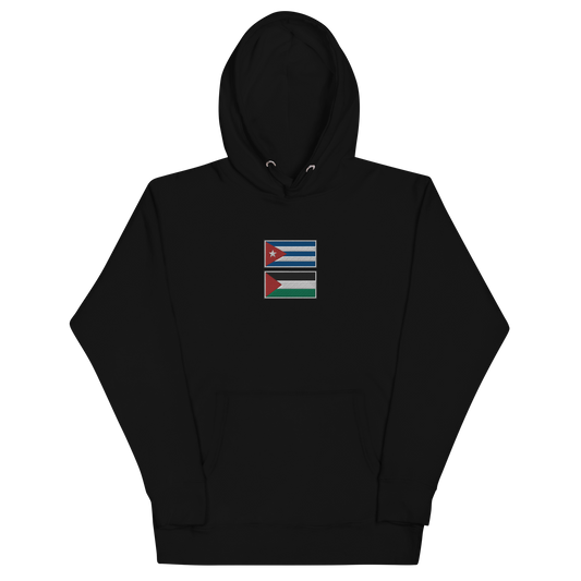 Cuba x Palestine Embroidered Unisex Hoodie