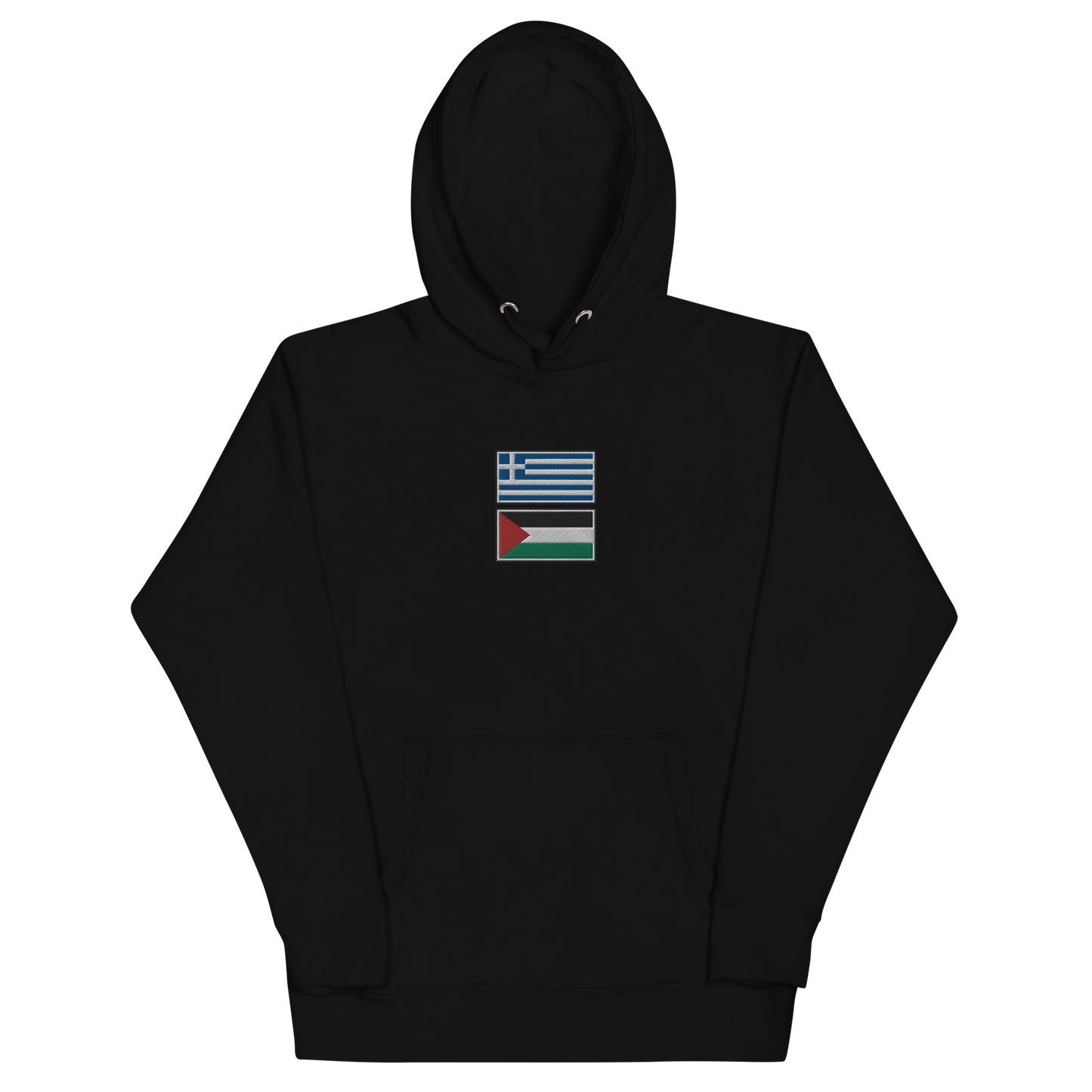 Greece x Palestine Embroidered Unisex Hoodie