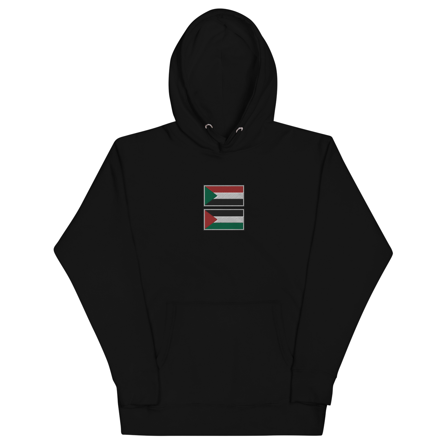 Sudan x Palestine Embroidered Unisex Hoodie