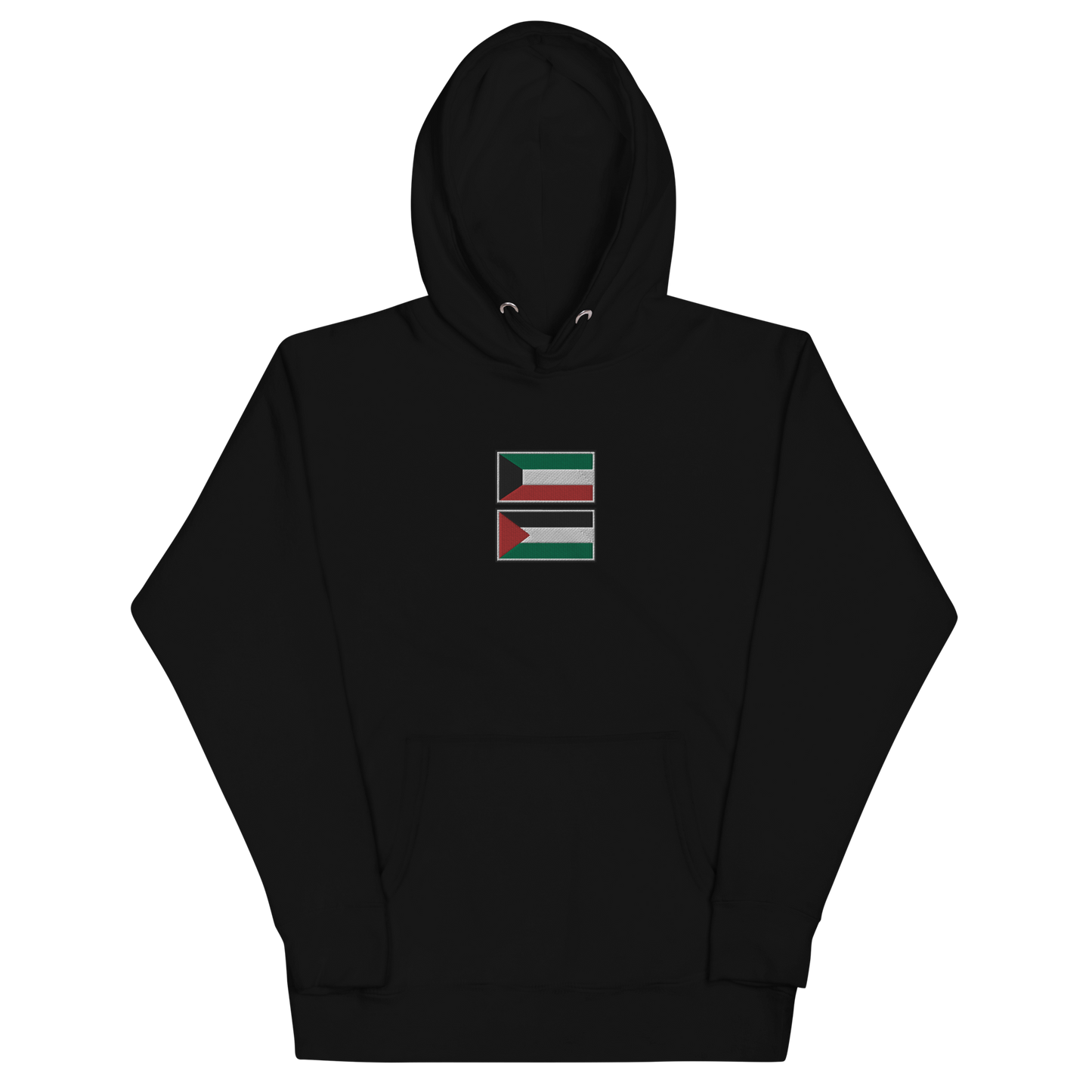 Kuwait x Palestine Embroidered Unisex Hoodie