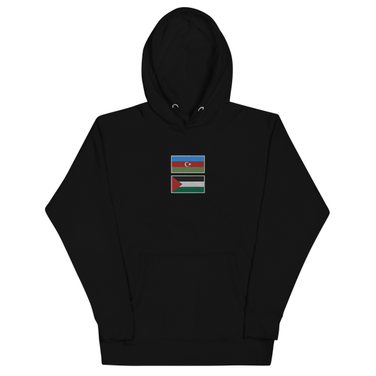 Azerbaijan x Palestine Embroidered Unisex Hoodie