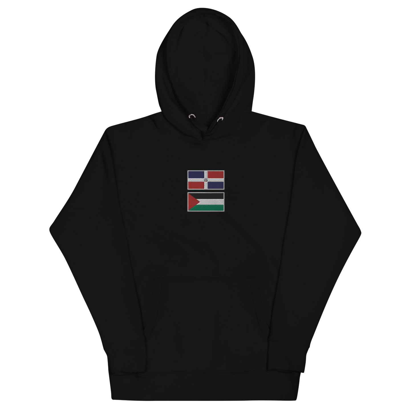 Dominican Republic x Palestine Embroidered Unisex Hoodie