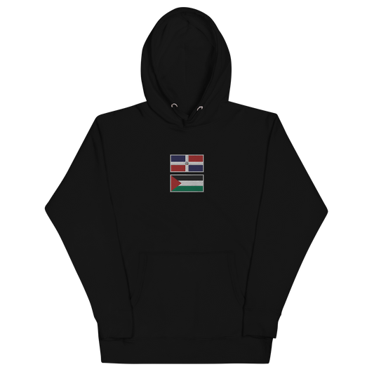 Dominican Republic x Palestine Embroidered Unisex Hoodie