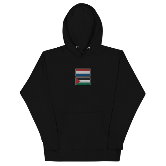 Netherlands x Palestine Embroidered Unisex Hoodie