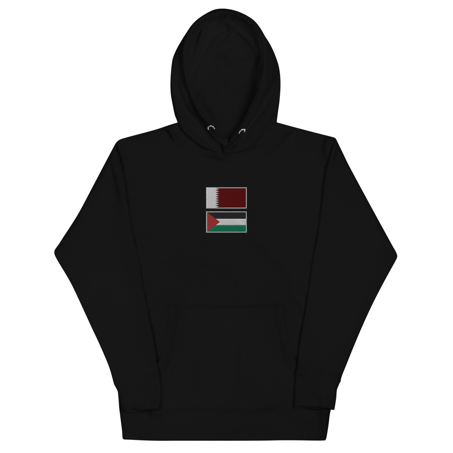 Qatar x Palestine Embroidered Unisex Hoodie