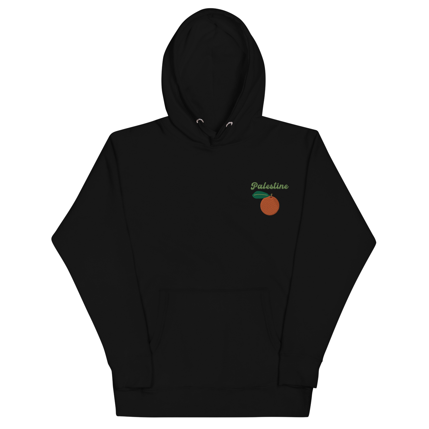 Palestine Orange Embroidered Unisex Hoodie