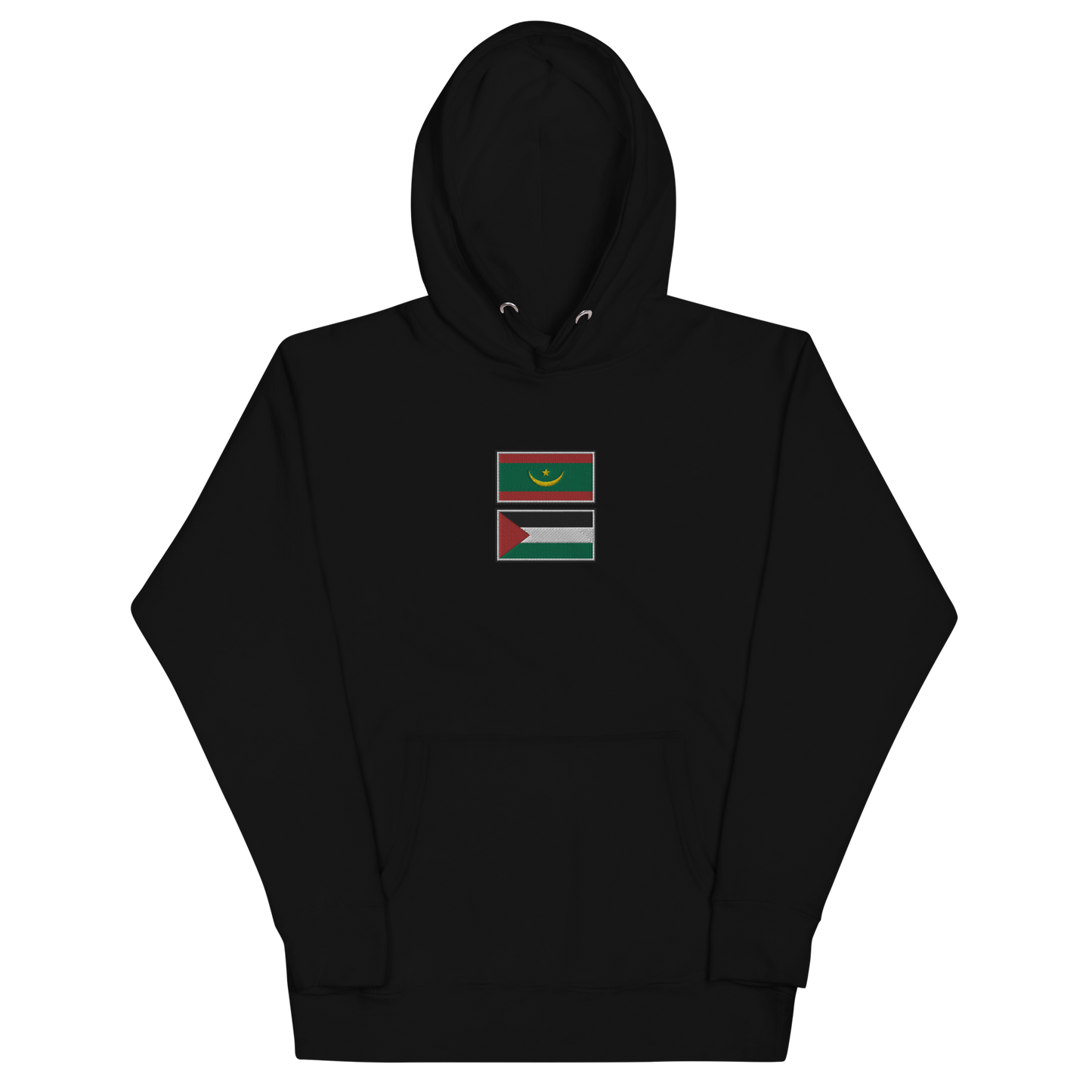 Mauritania x Palestine Embroidered Unisex Hoodie