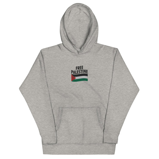 Free Palestine Flag Embroidered Unisex Hoodie