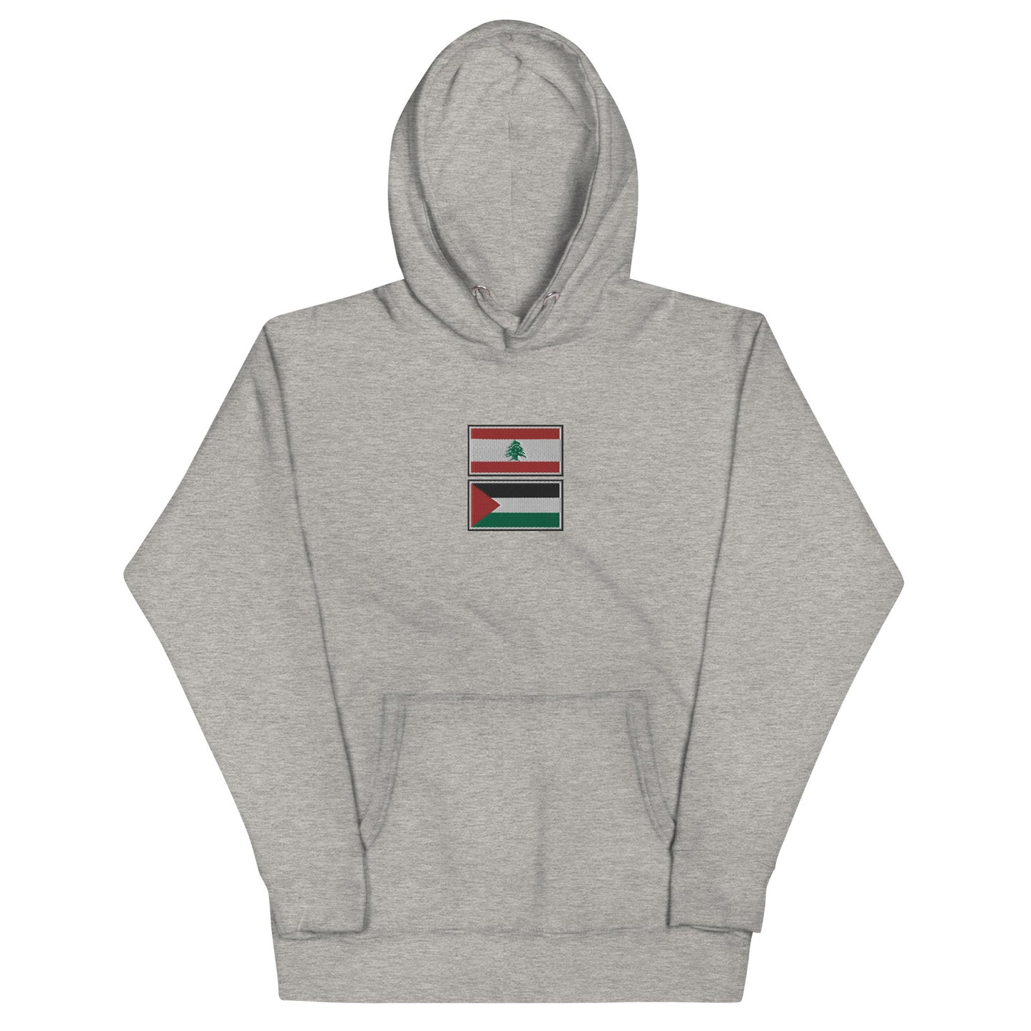 Lebanon x Palestine Embroidered Unisex Hoodie