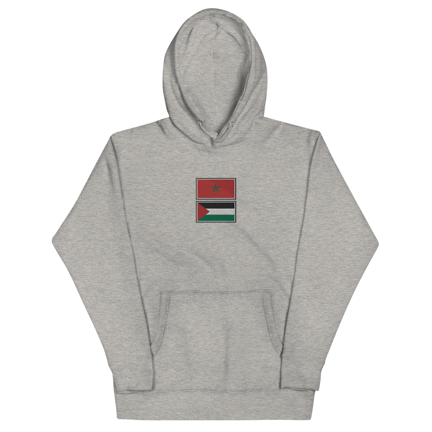 Morocco x Palestine Embroidered Unisex Hoodie