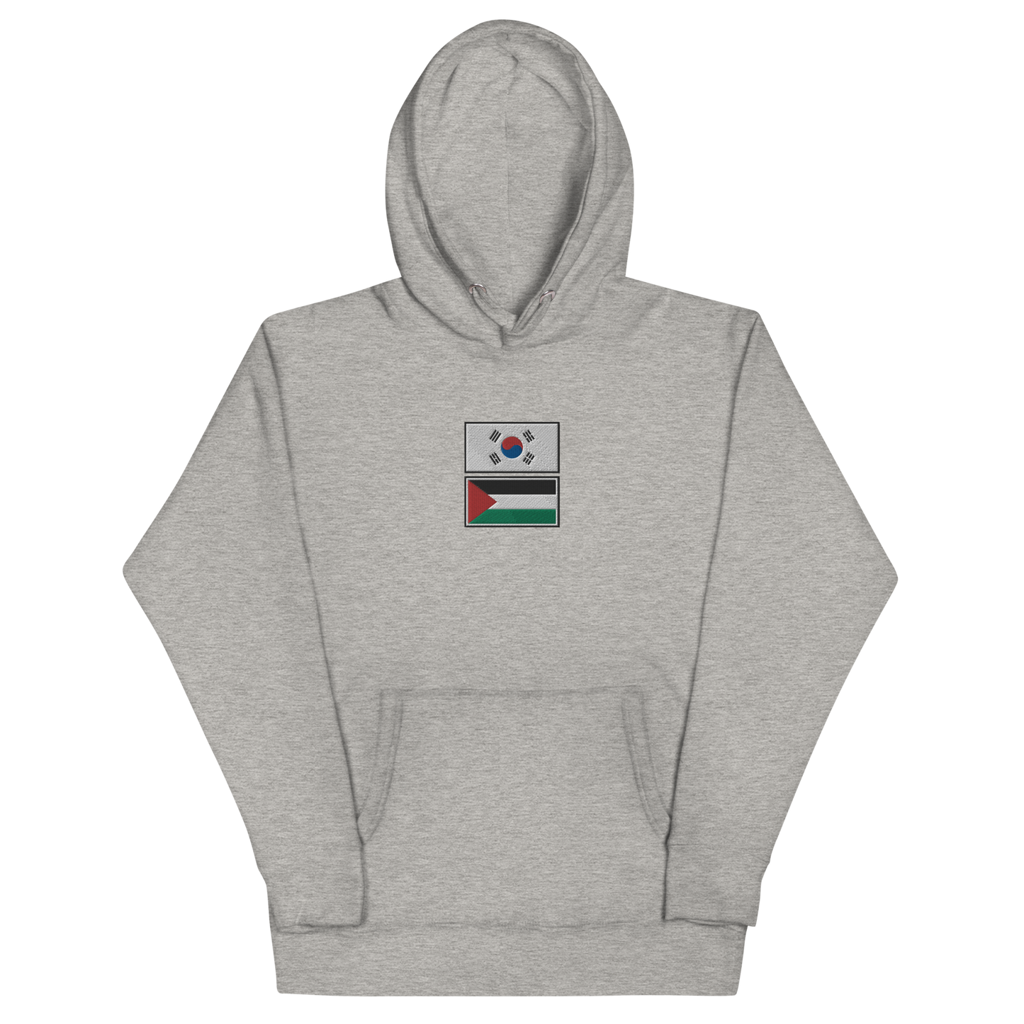 South Korea x Palestine Embroidered Unisex Hoodie