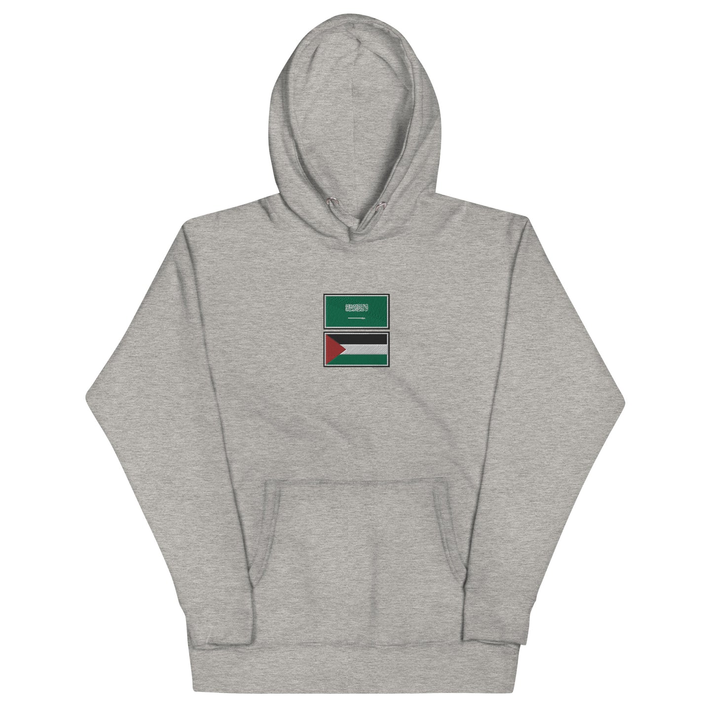 Saudi x Palestine Embroidered Unisex Hoodie