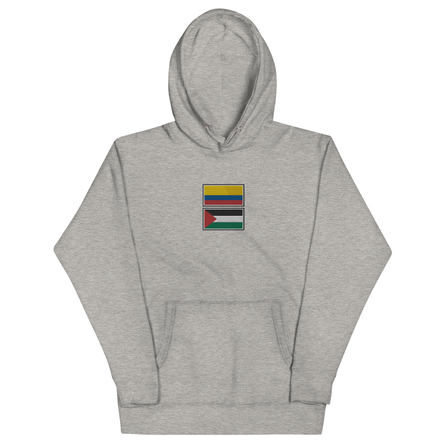 Colombia x Palestine Embroidered Unisex Hoodie