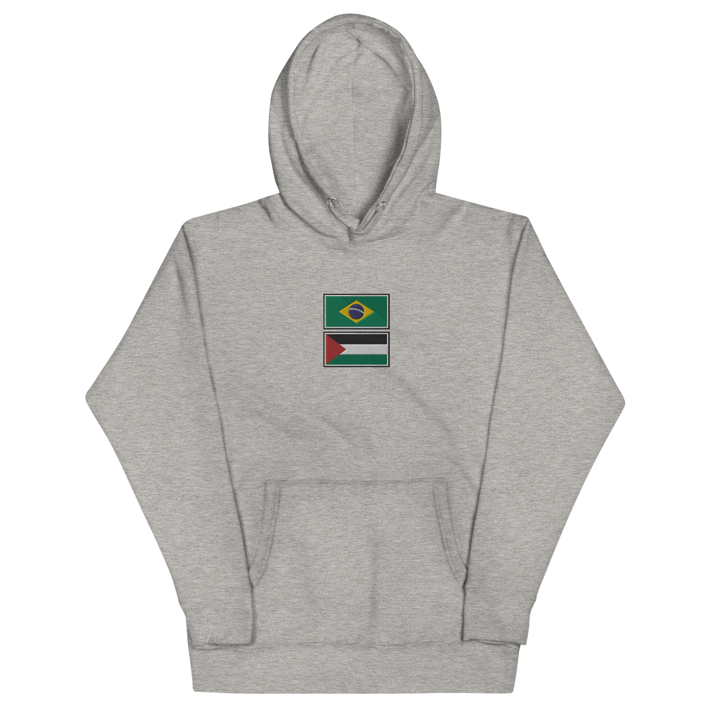 Brazil x Palestine Embroidered Unisex Hoodie