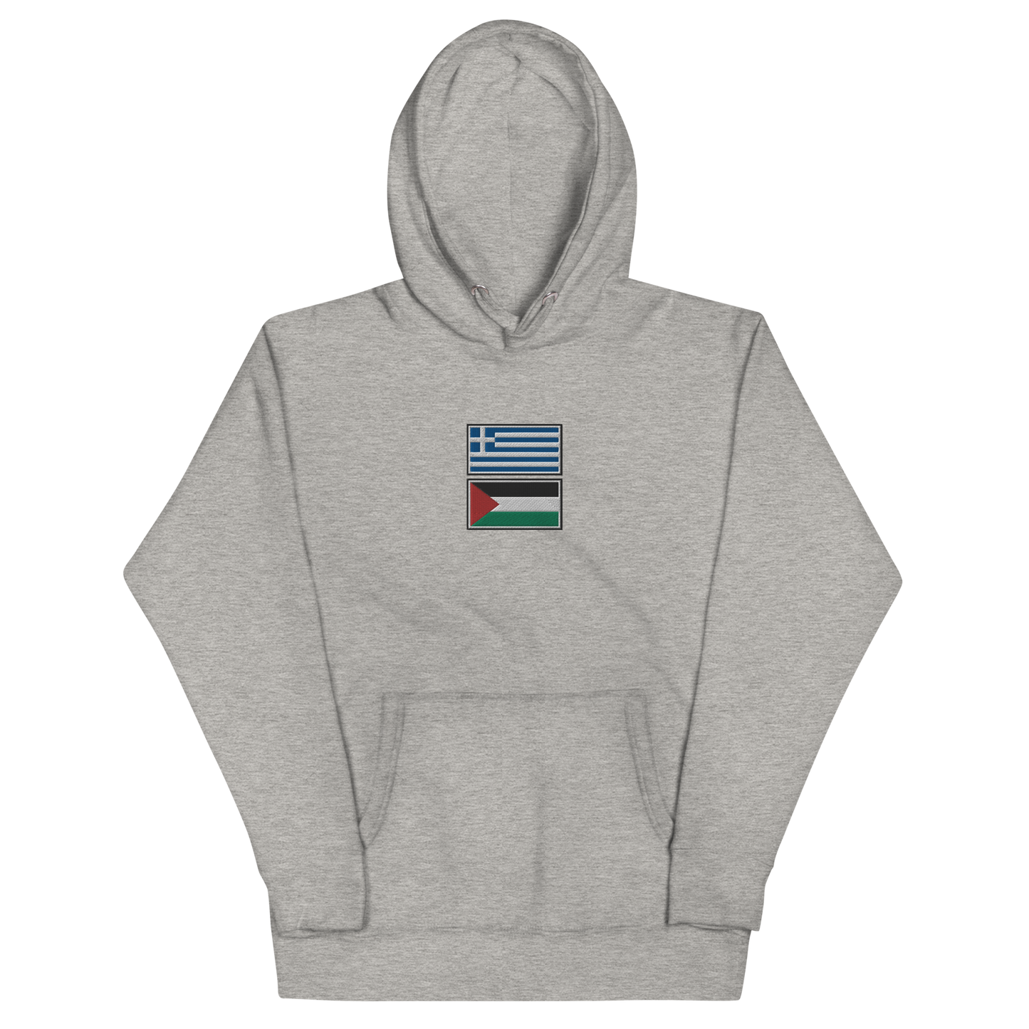 Greece x Palestine Embroidered Unisex Hoodie