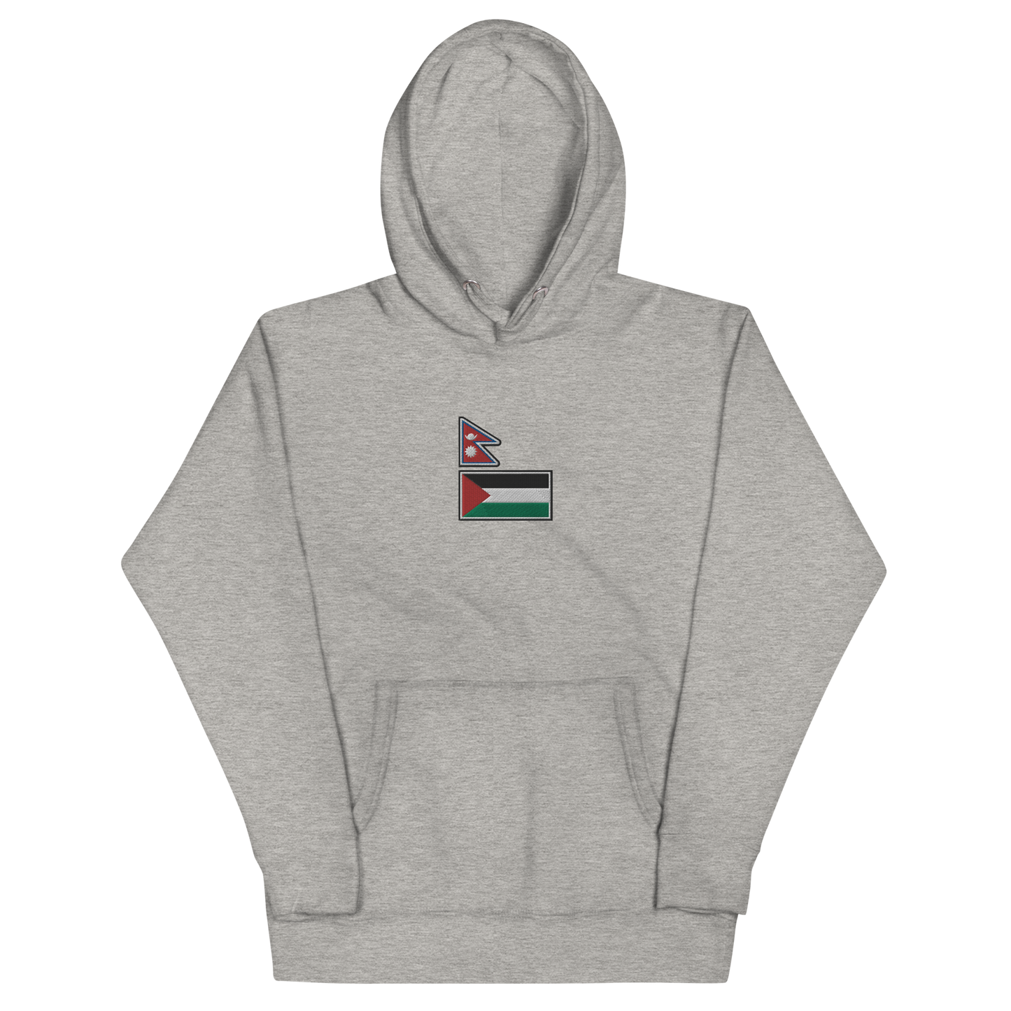 Nepal x Palestine Embroidered Unisex Hoodie