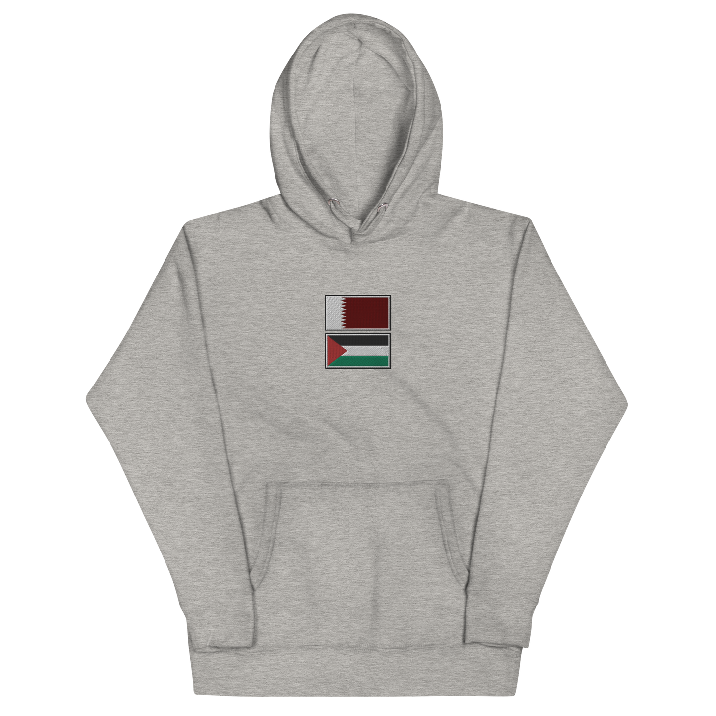 Qatar x Palestine Embroidered Unisex Hoodie