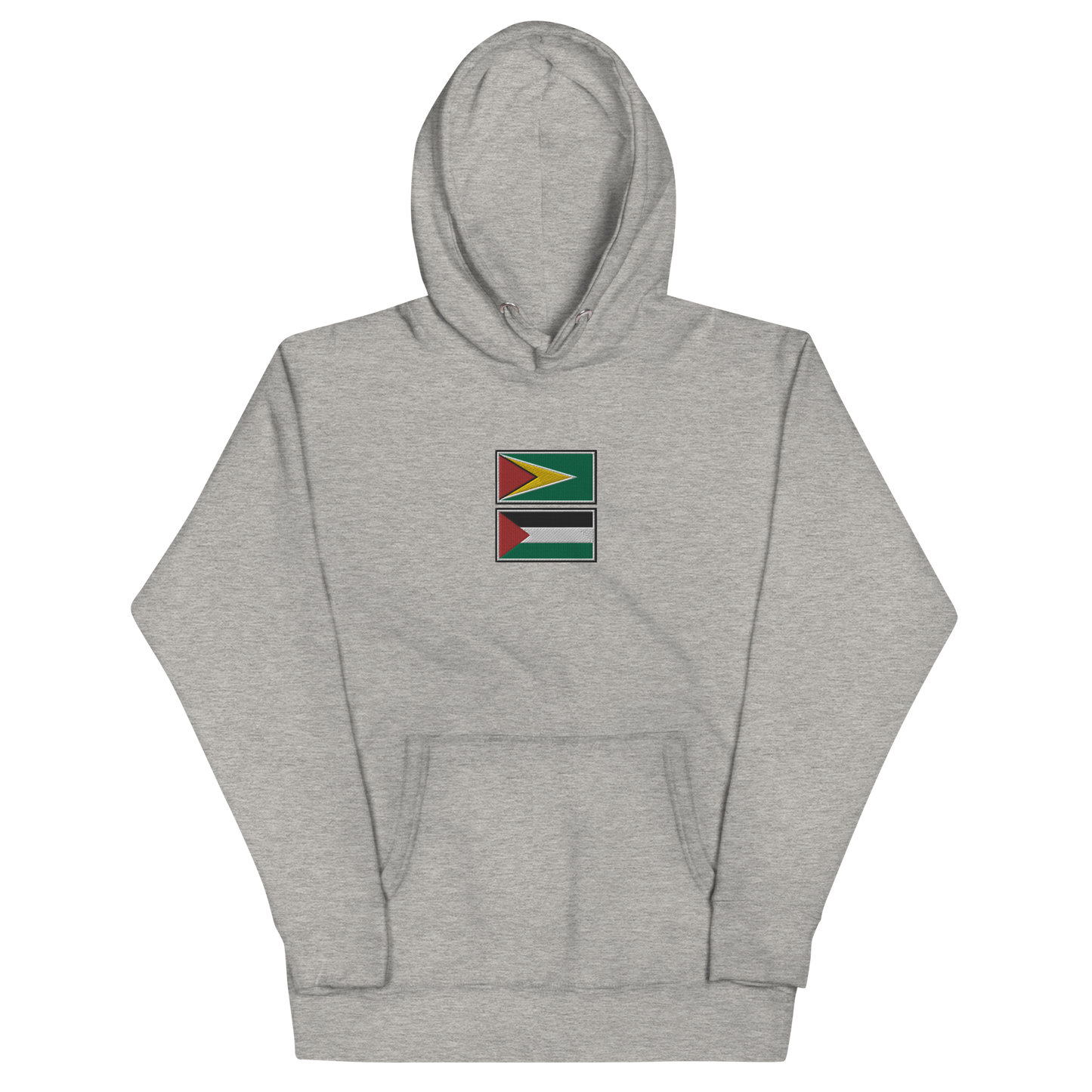 Guyana x Palestine Embroidered Unisex Hoodie