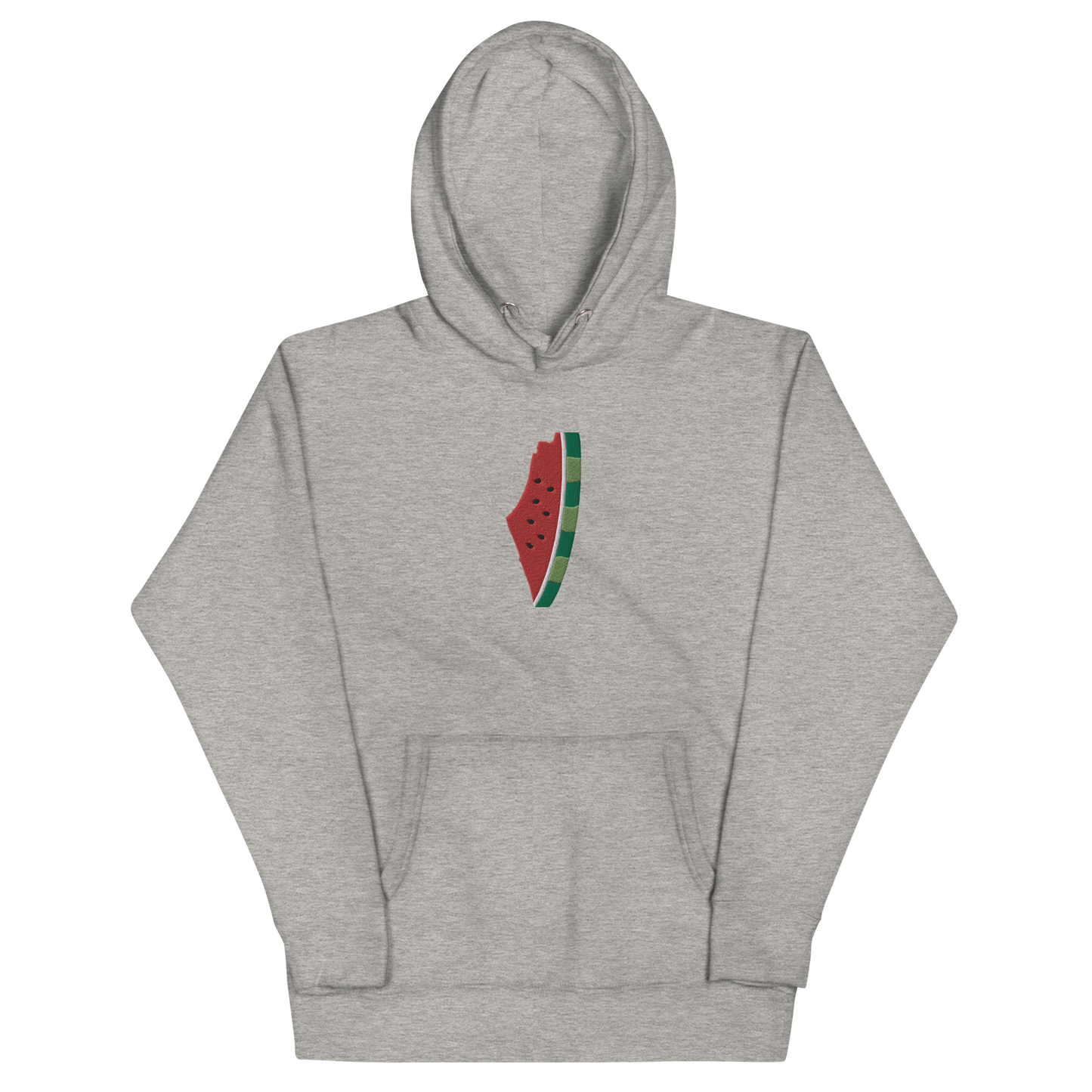 Palestine Watermelon Map Embroidered Unisex Hoodie