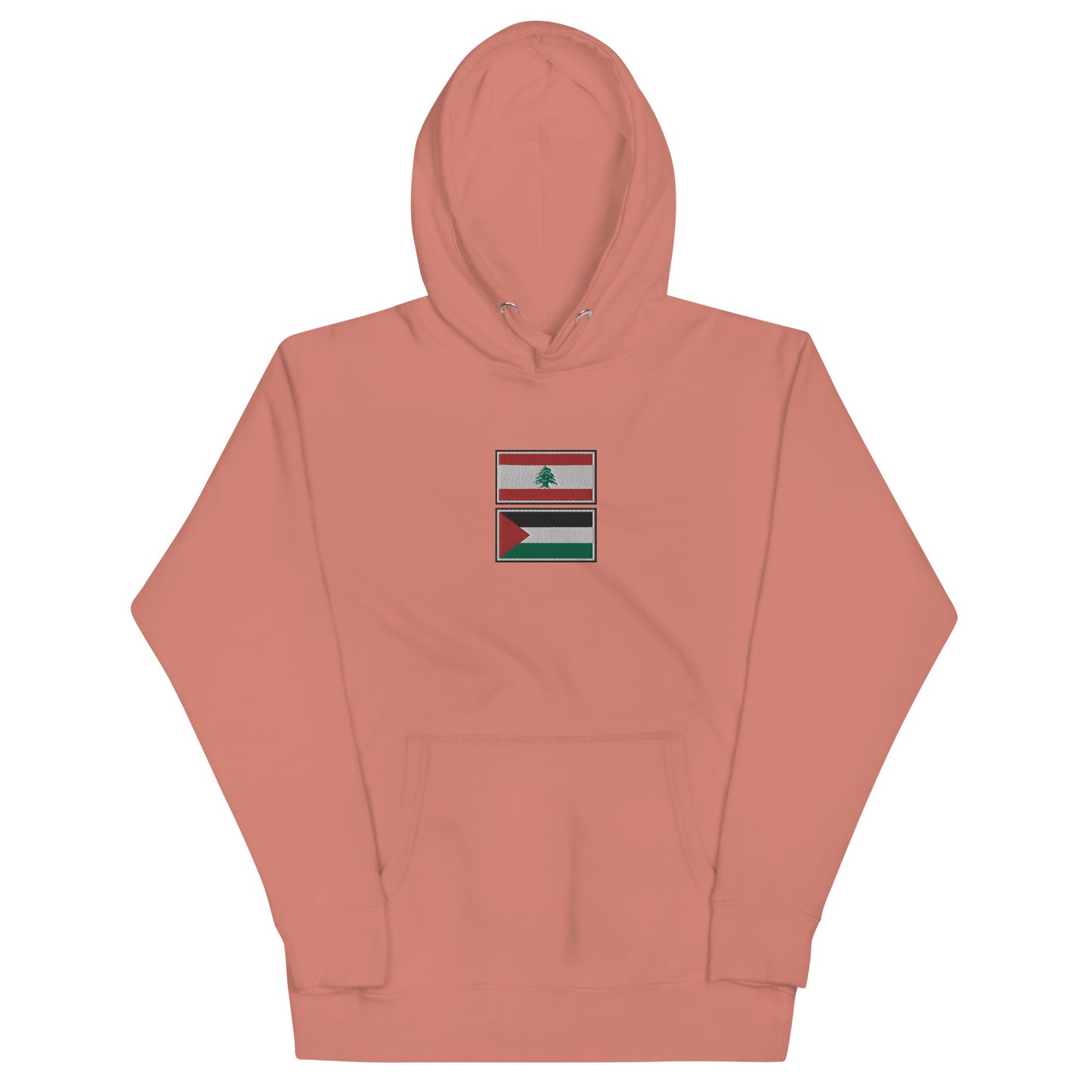 Lebanon x Palestine Embroidered Unisex Hoodie